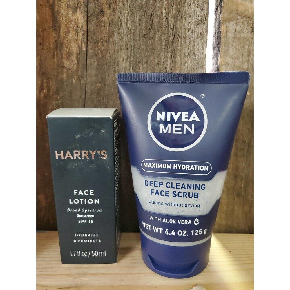 Harry's Men's Face Lotion - Hydrates & Protects w/ SPF 15 – 1.7oz +Nivea men scr